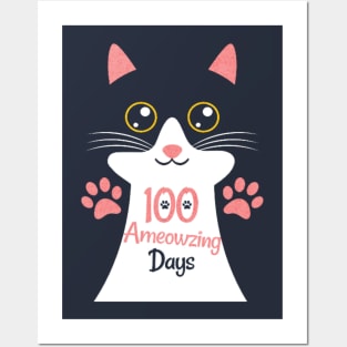 100 Ameowzing Days kawaii kitten cat lover Posters and Art